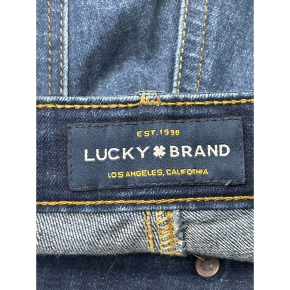 Lucky Brand Ava Crop Jeans Womens 10/30 L28 Dark Wash Skinny Raw Hem Stretch - Picture 5 of 16